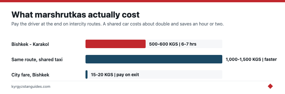 What marshrutkas cost