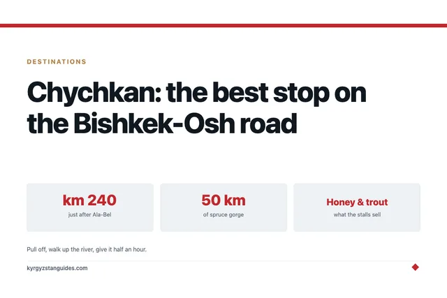 Chychkan Gorge: The Best Stop on the Bishkek–Osh Road