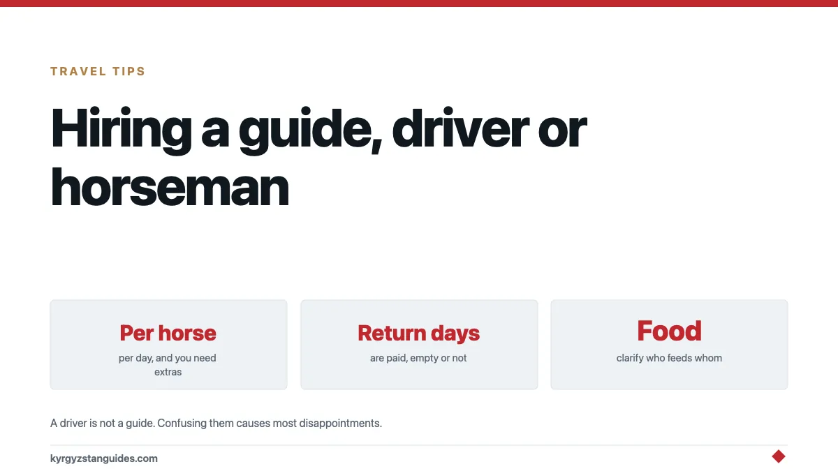 Hiring a Guide, Driver or Horseman in Kyrgyzstan