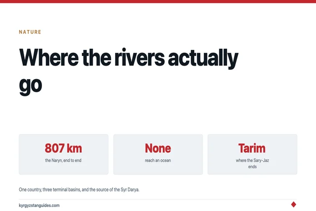 Kyrgyzstan's Rivers: Where They Start, Where They End, and Why None Reaches the Sea