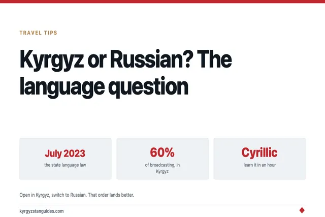Kyrgyz or Russian? The Language Question, and What It Means for Visitors