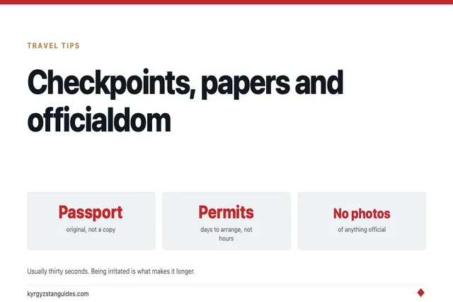 Police, Checkpoints and Paperwork in Kyrgyzstan