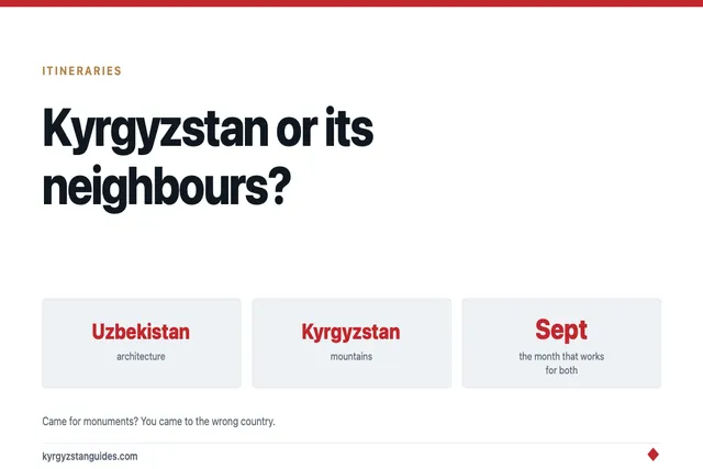 Kyrgyzstan or Uzbekistan or Kazakhstan? Where It Fits in Central Asia