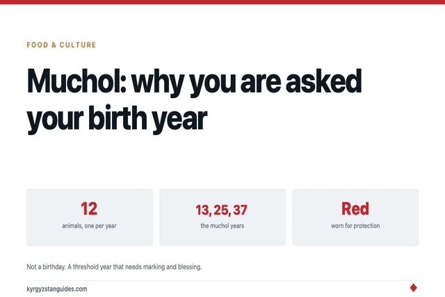 Müçöl: Why a Kyrgyz Person Will Ask Your Birth Year