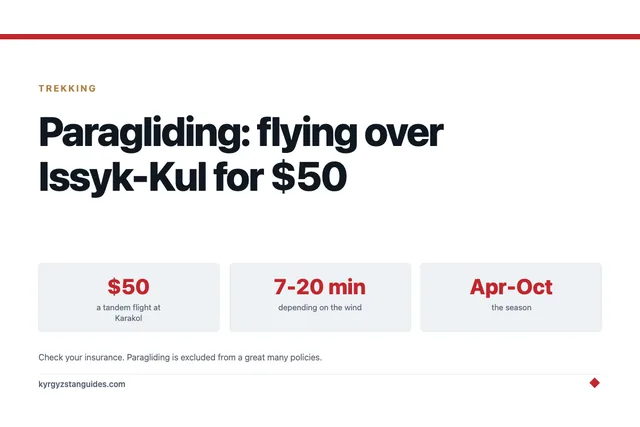 Paragliding in Kyrgyzstan: Flying Over Issyk-Kul for $50