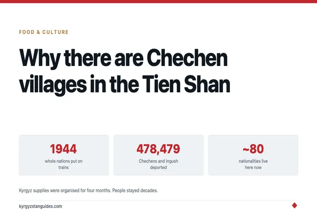 Why Kyrgyzstan Has Chechen, Karachay and Meskhetian Turk Villages